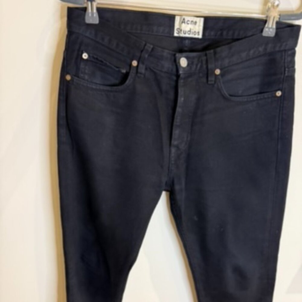ACNE STUDIOS Town Over slim straight jeans, dark faded black, size 31/34